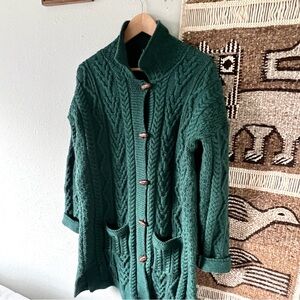 Vintage Nordic Wool Sweater/Cardigan. Aran Crafts, Ireland